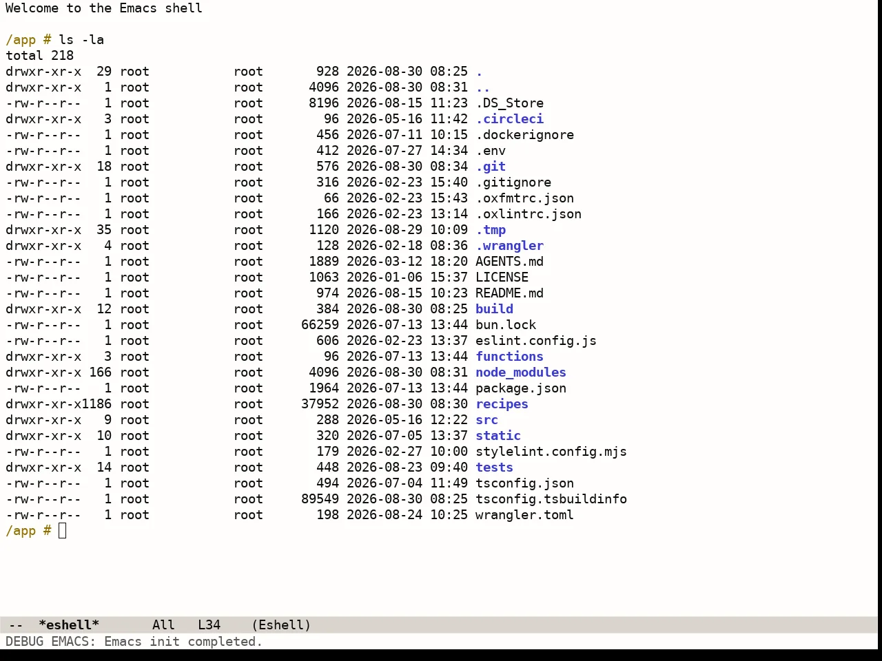 Lambda Light Theme in eshell