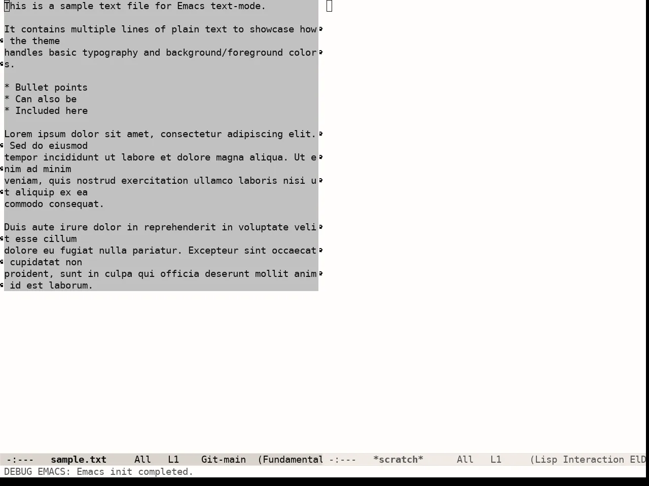 Lambda Light Theme in fundamental-mode