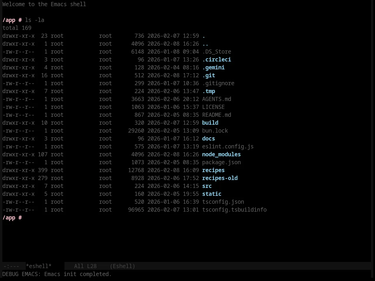 Late Night Theme in eshell