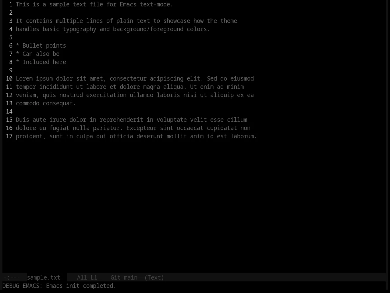 Late Night Theme in text-mode