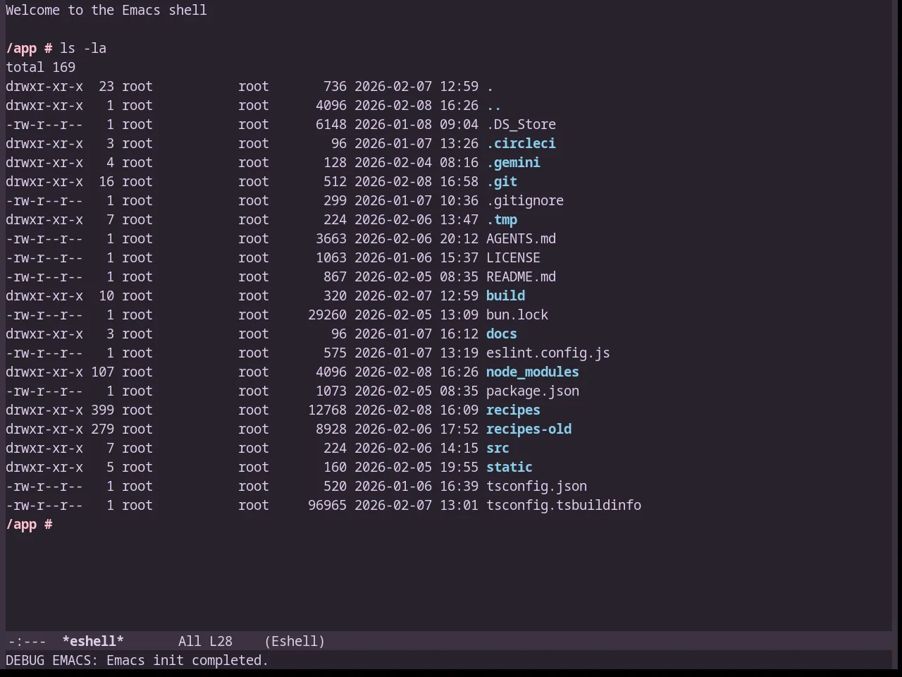 Lavender Theme in eshell