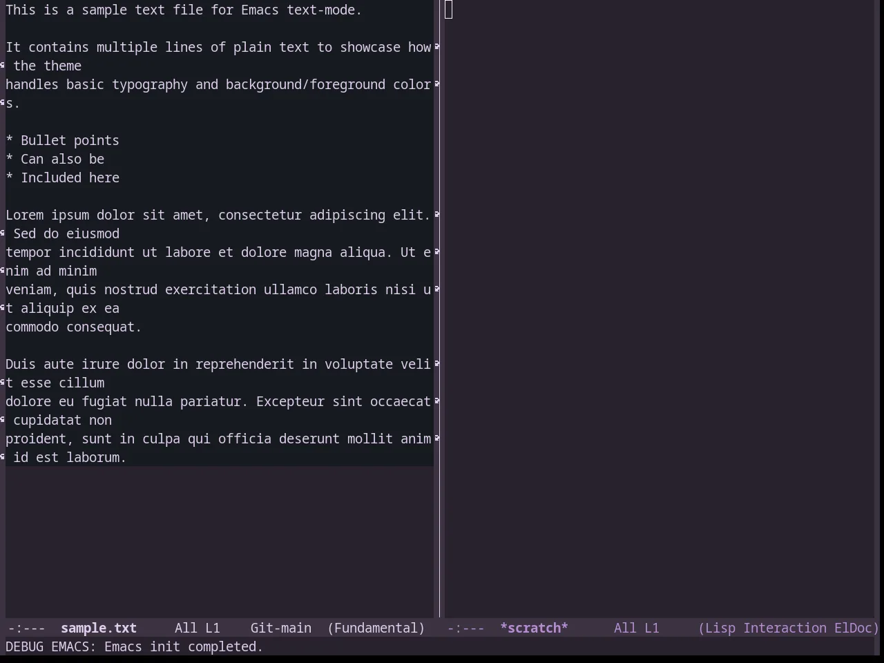 Lavender Theme in fundamental-mode