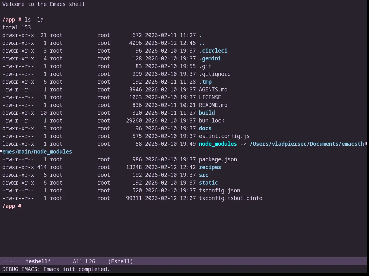 Lavenderless Theme in eshell