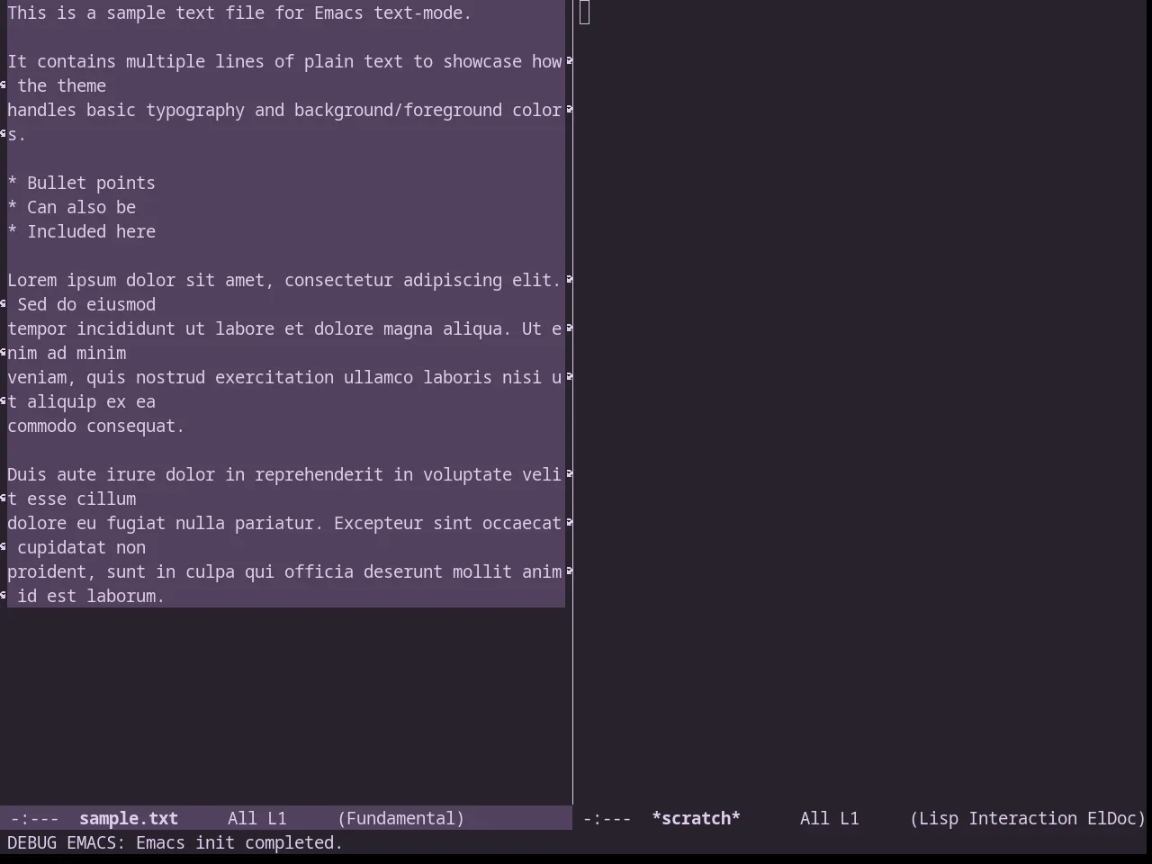 Lavenderless Theme in fundamental-mode