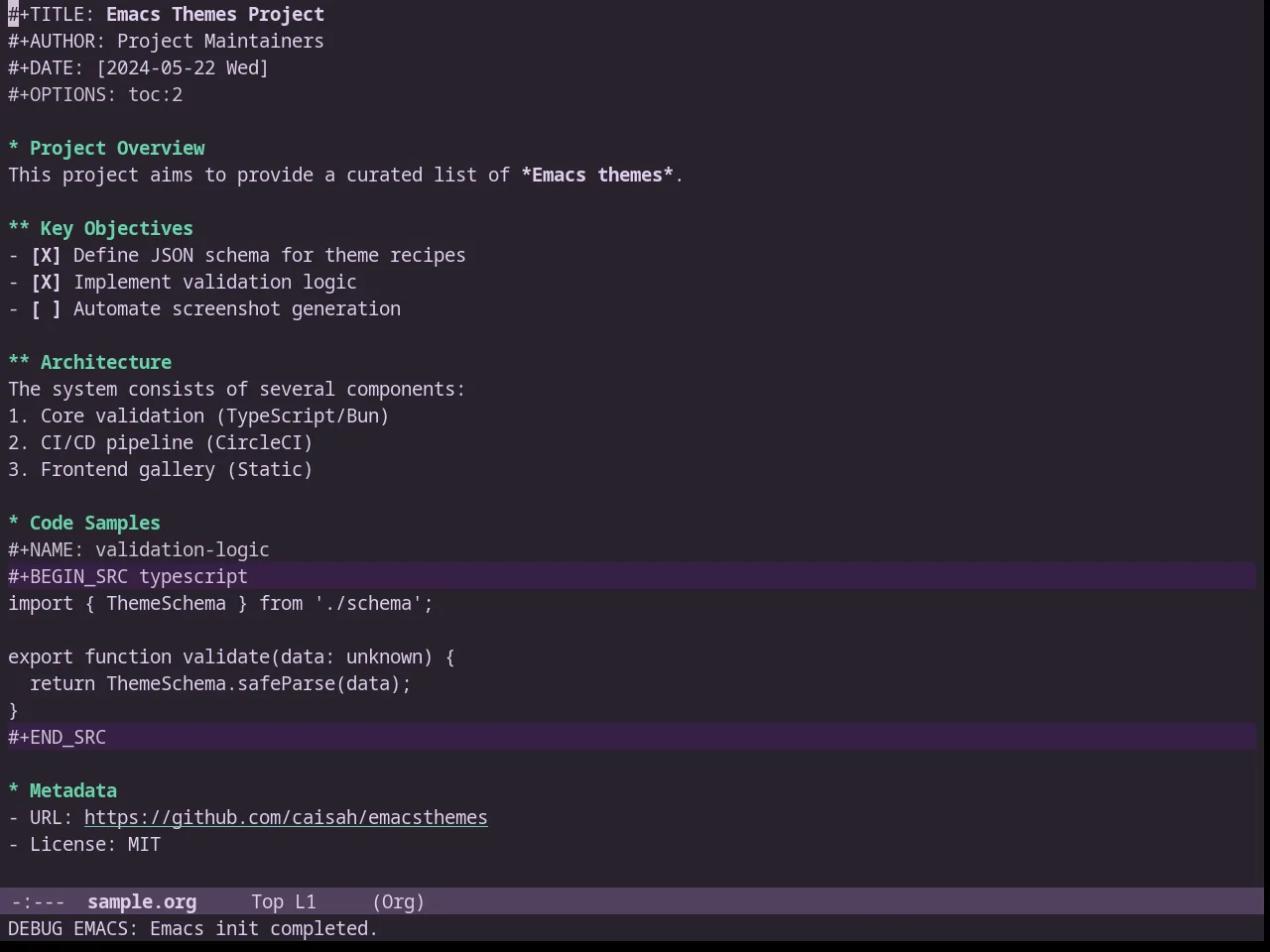 Lavenderless Theme in org-mode