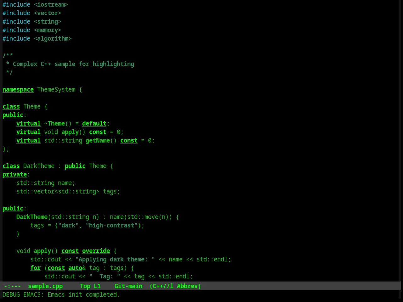 Lawrence Theme in c++-mode