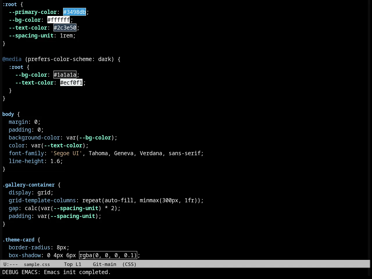 Ld Dark Theme in css-mode