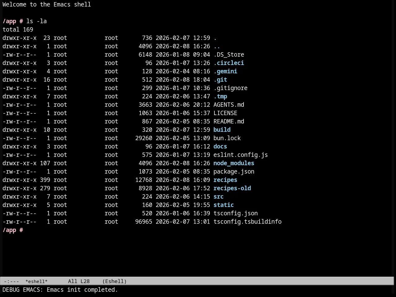 Ld Dark Theme in eshell