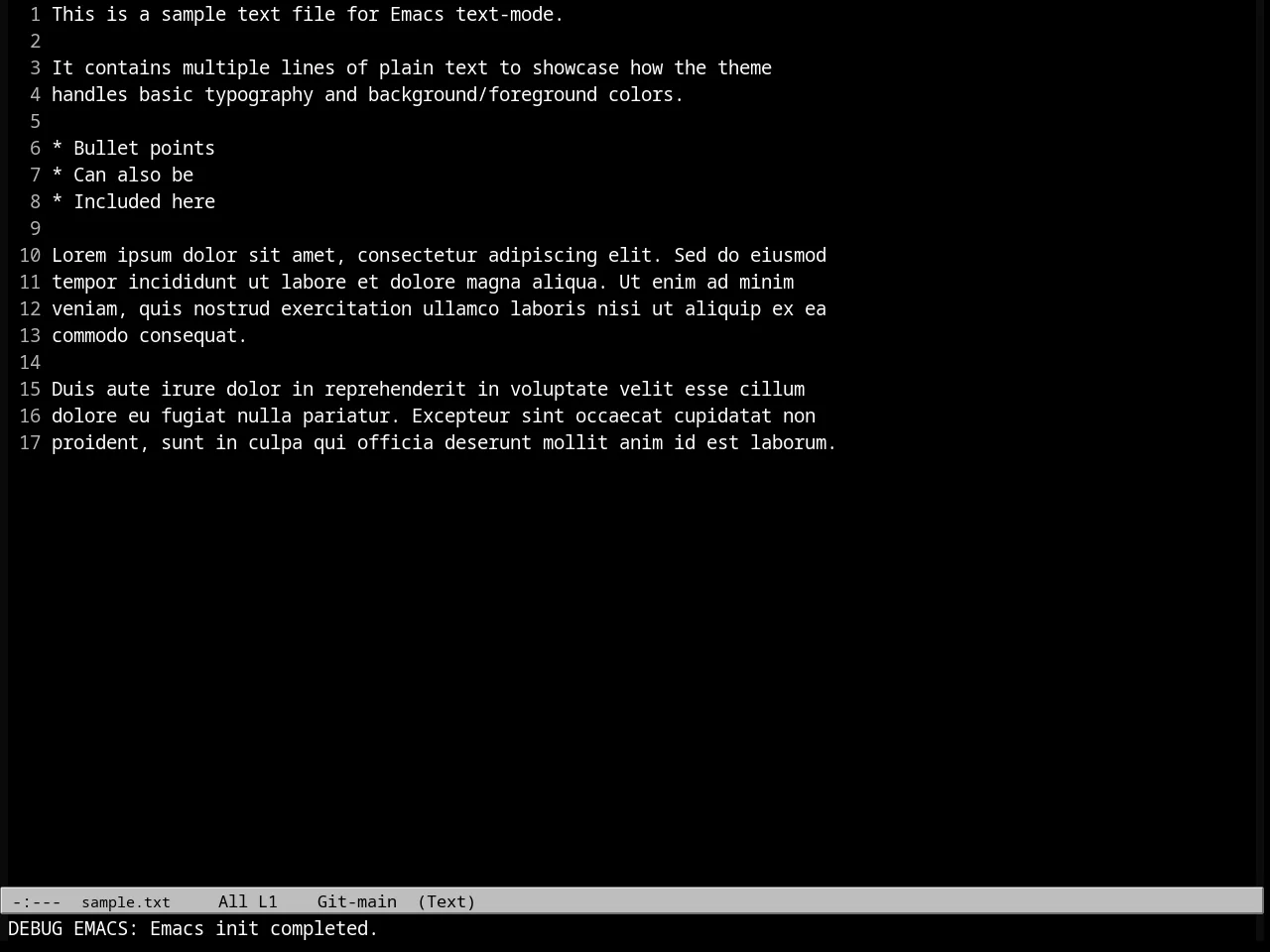 Ld Dark Theme in text-mode