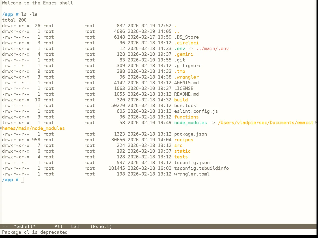 Lenlen Theme in eshell
