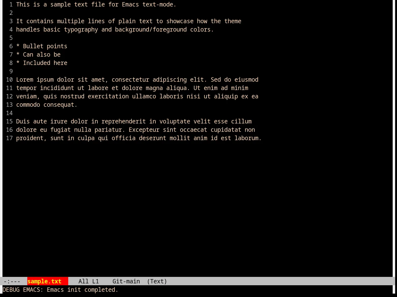 Lethe Theme in text-mode