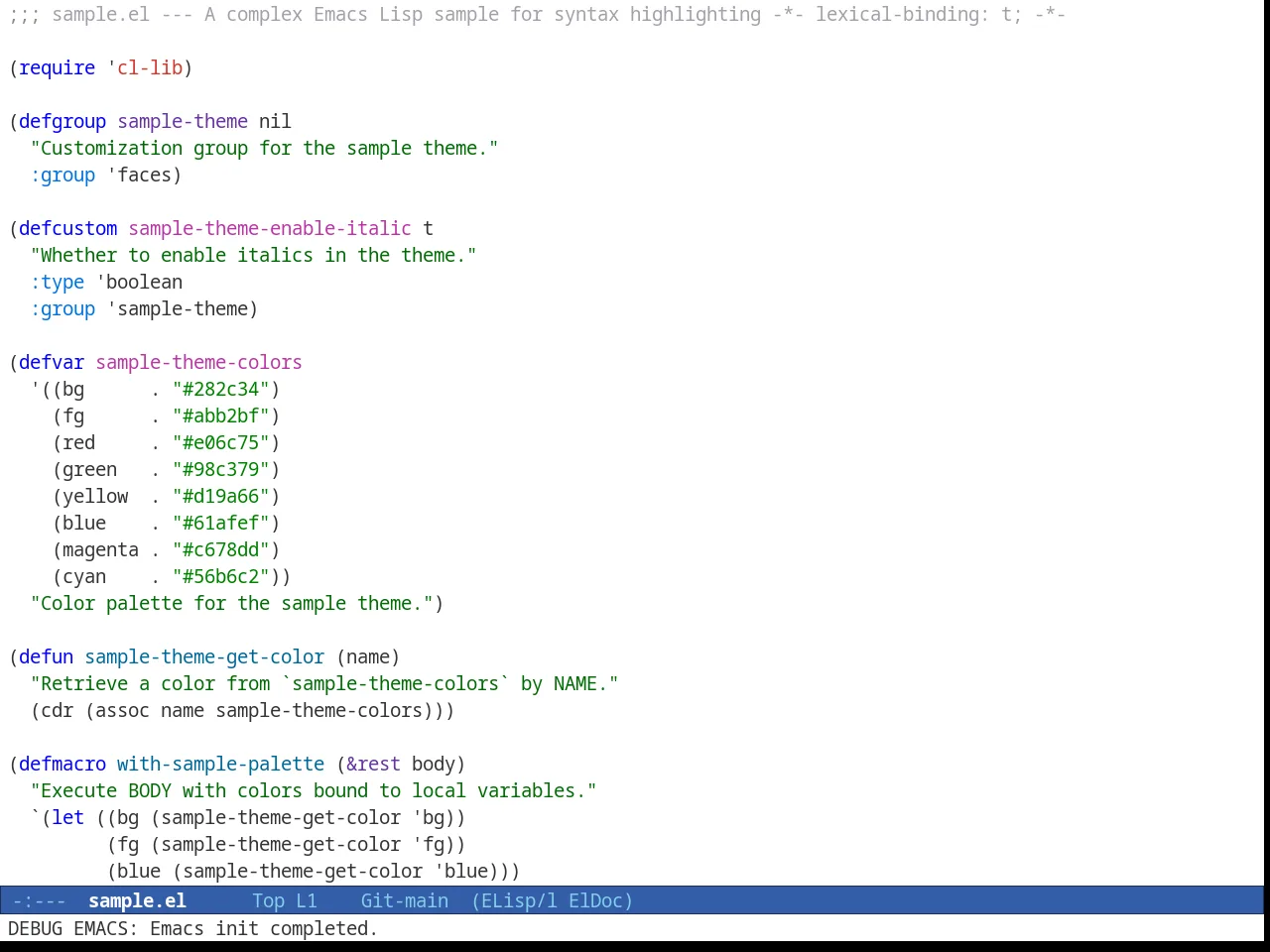 Leuven in emacs-lisp-mode