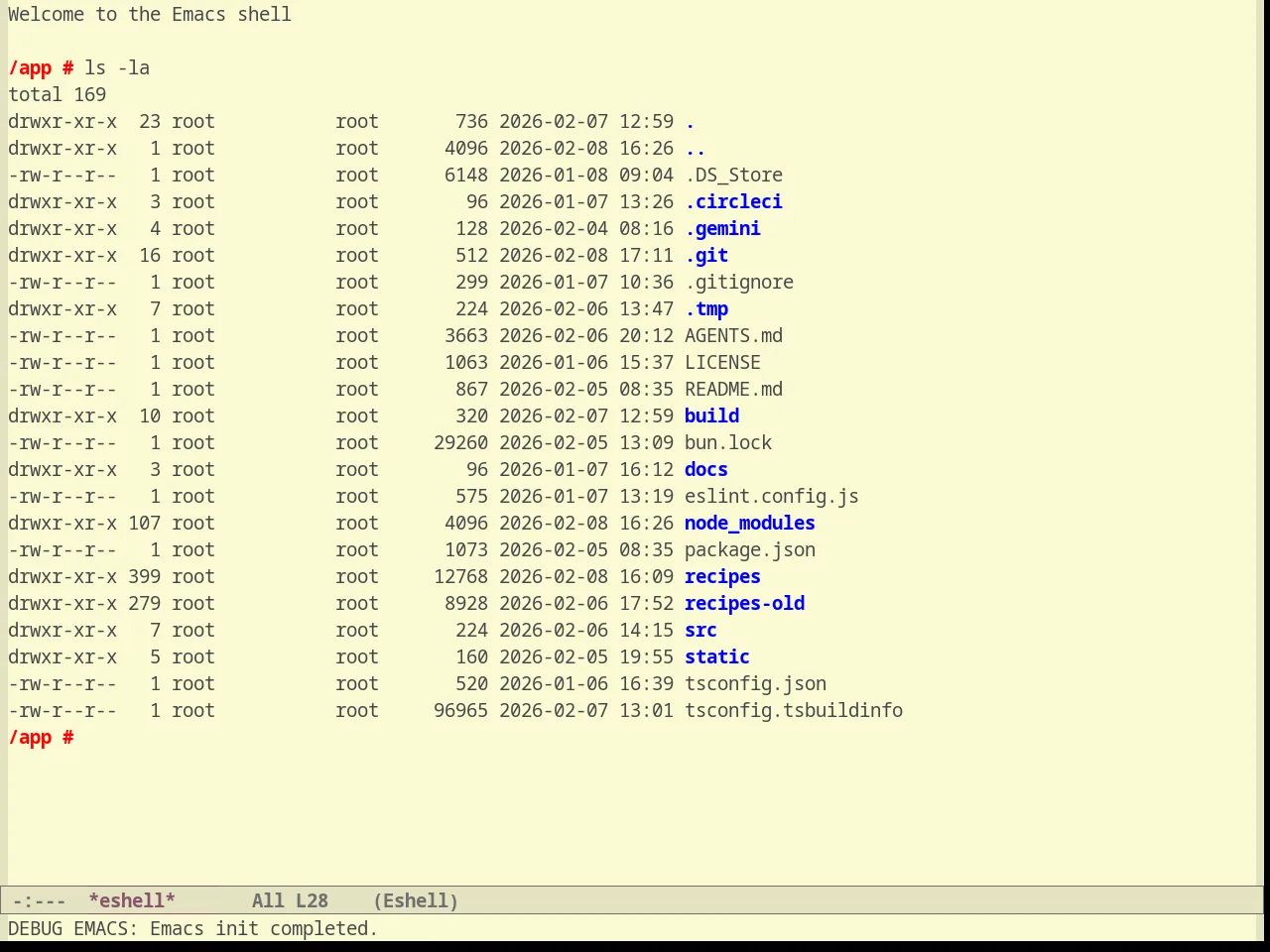 Light Soap Theme in eshell