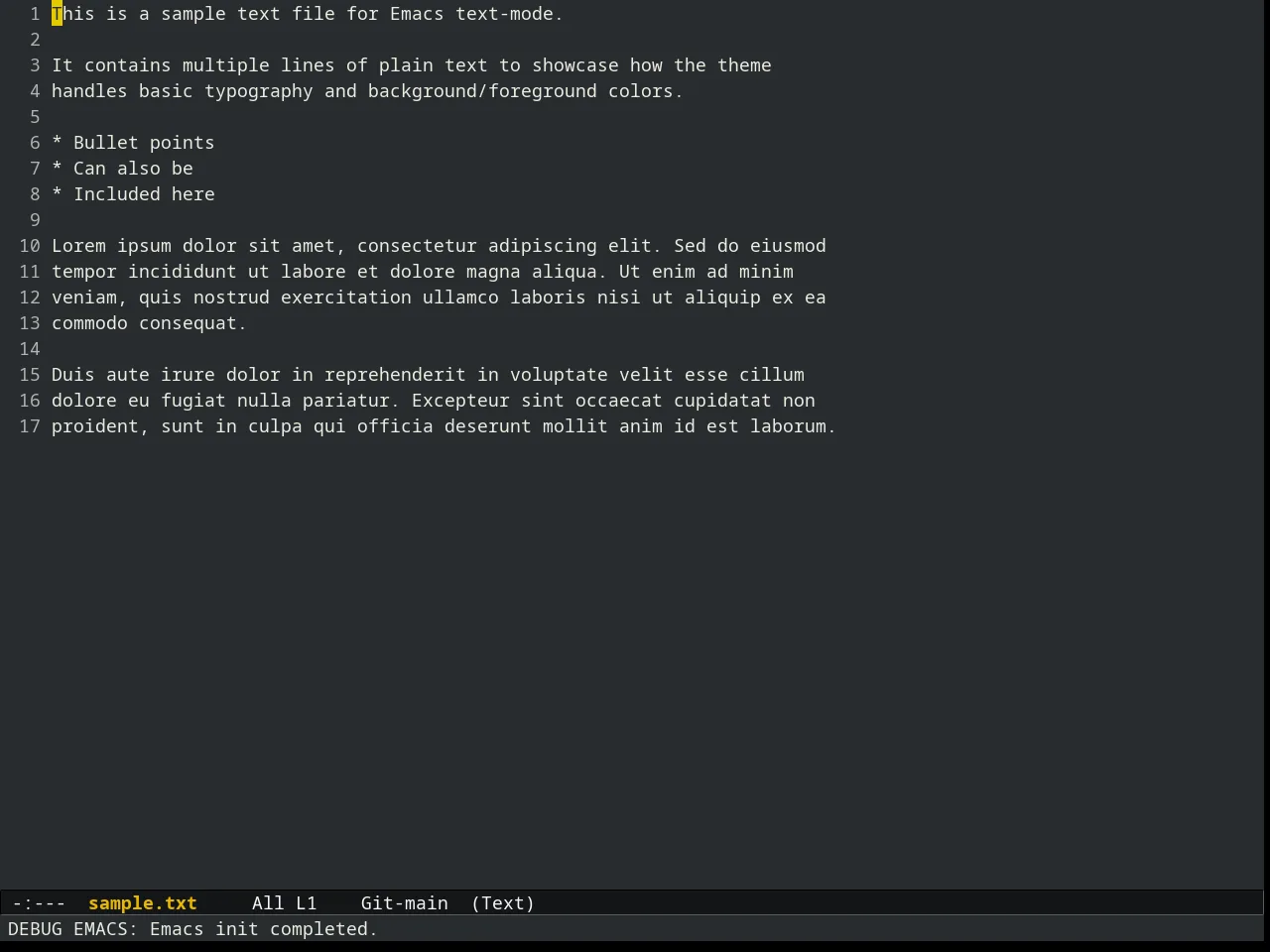 Liso Theme in text-mode