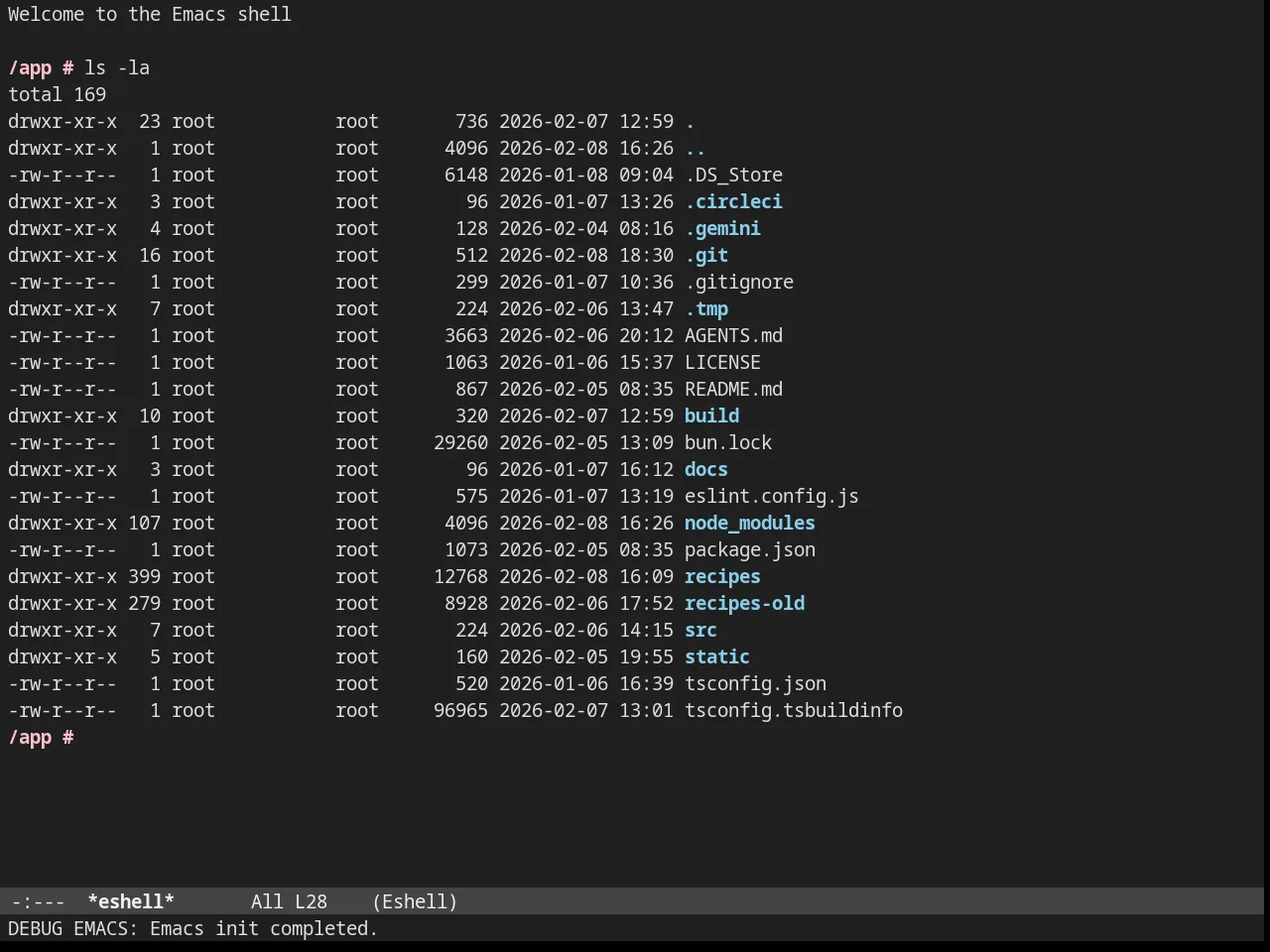 Lush Theme in eshell