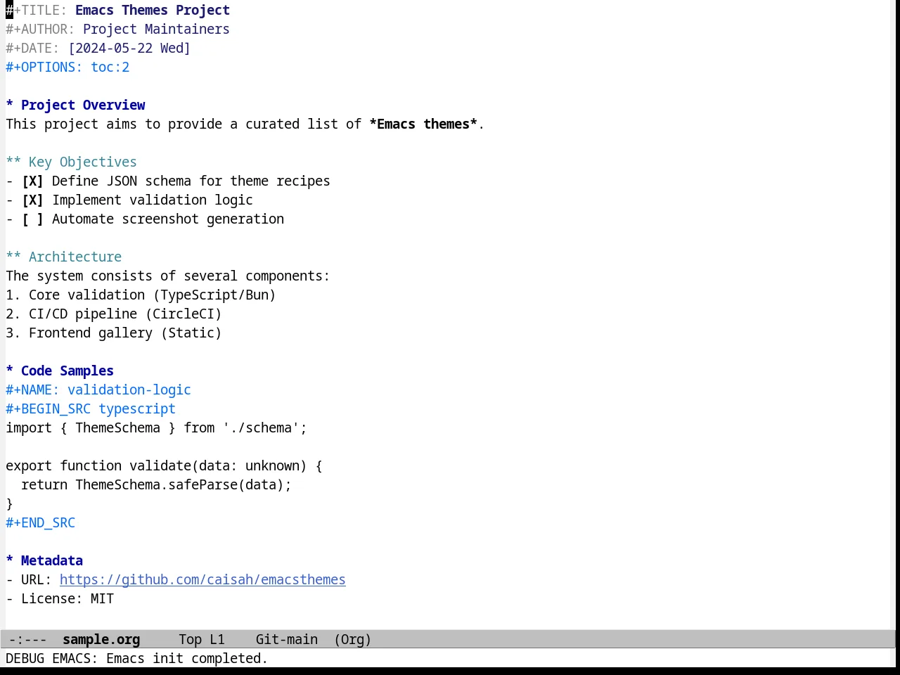 Mac Classic Theme in org-mode