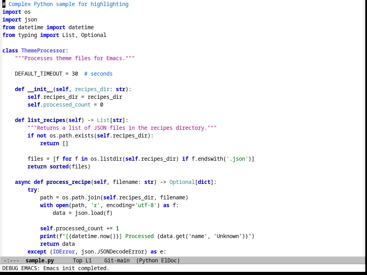 Mac Classic Theme in python-mode
