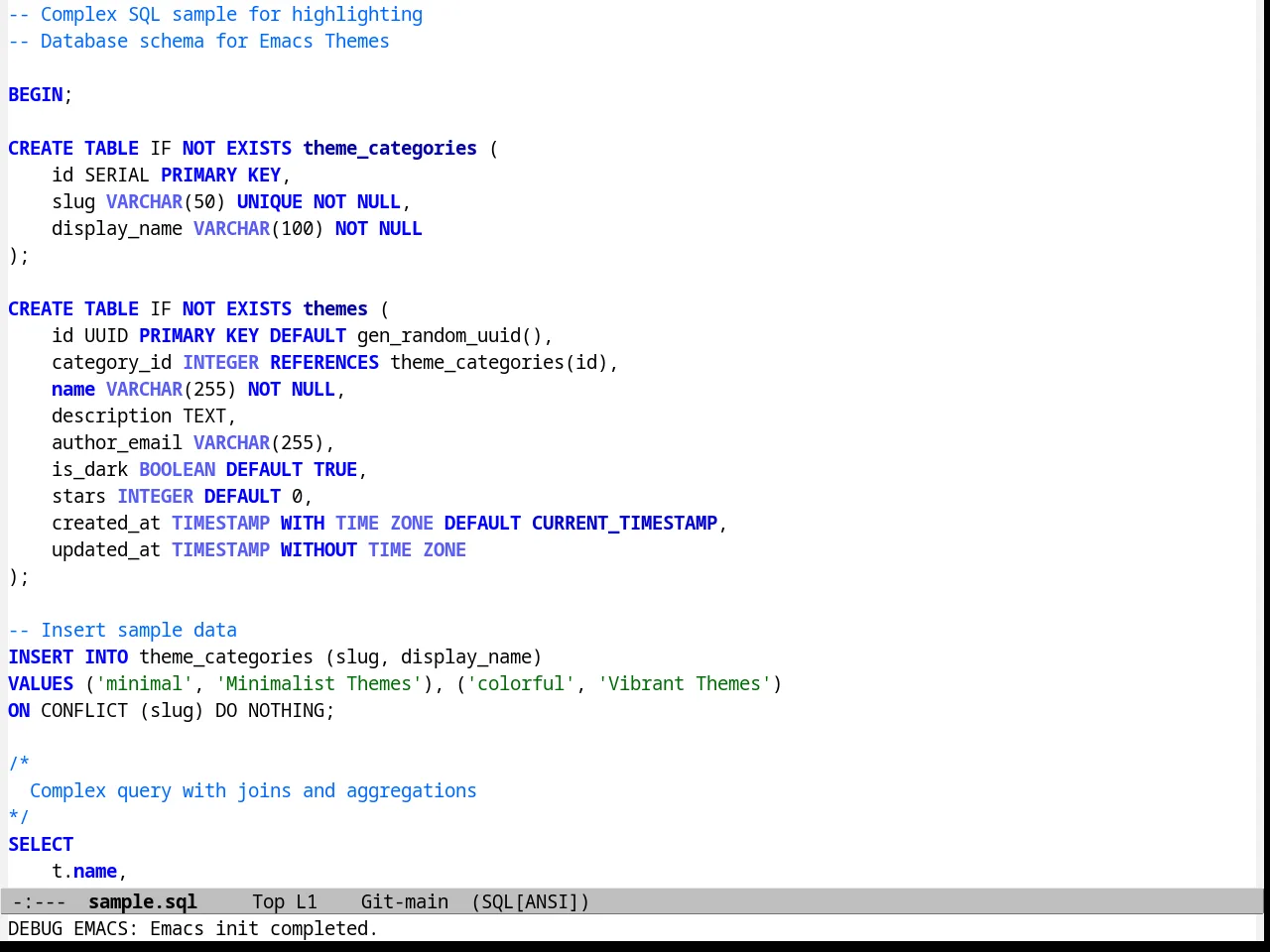 Mac Classic Theme in sql-mode