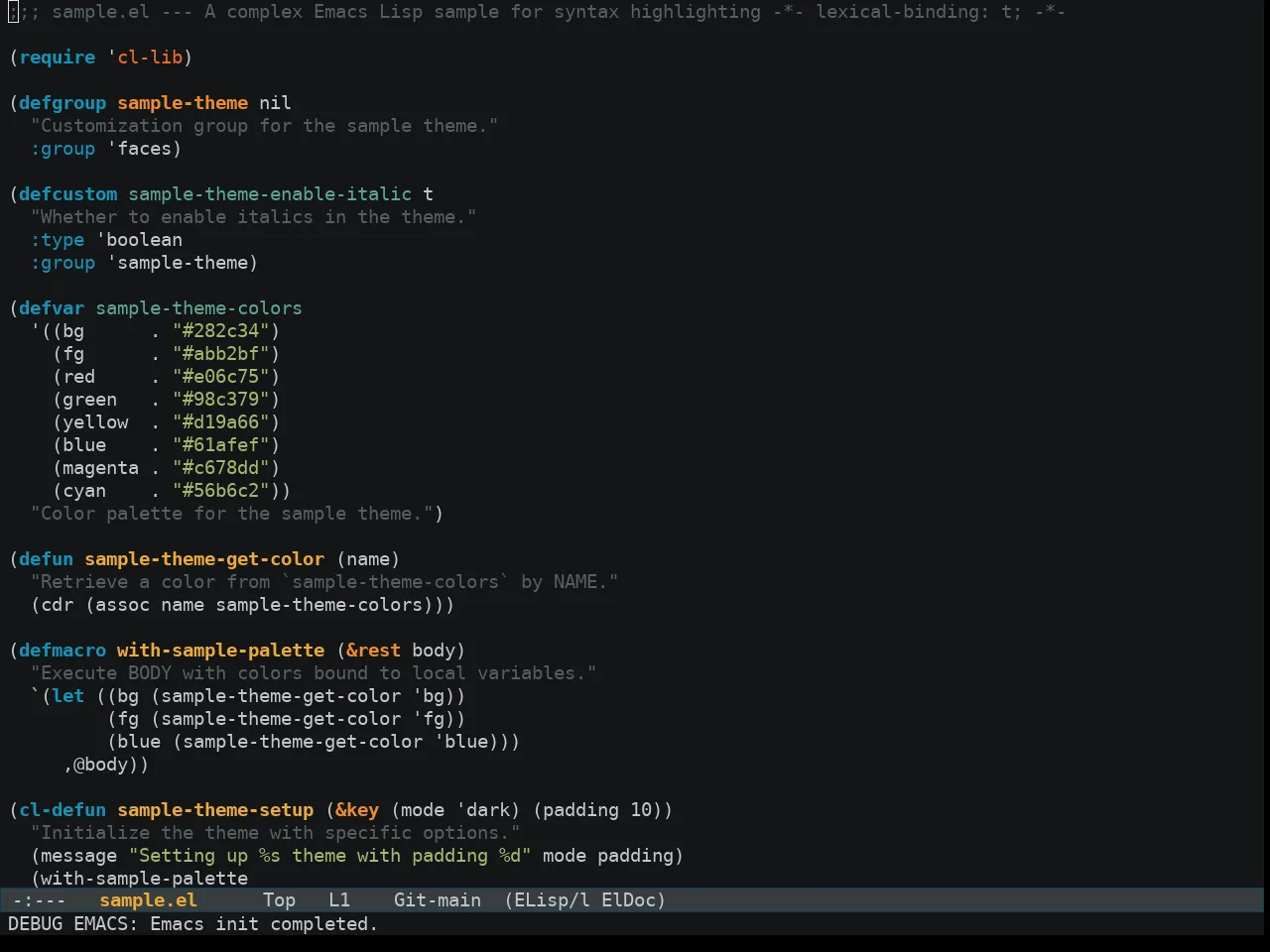 Madhat2r Theme in emacs-lisp-mode