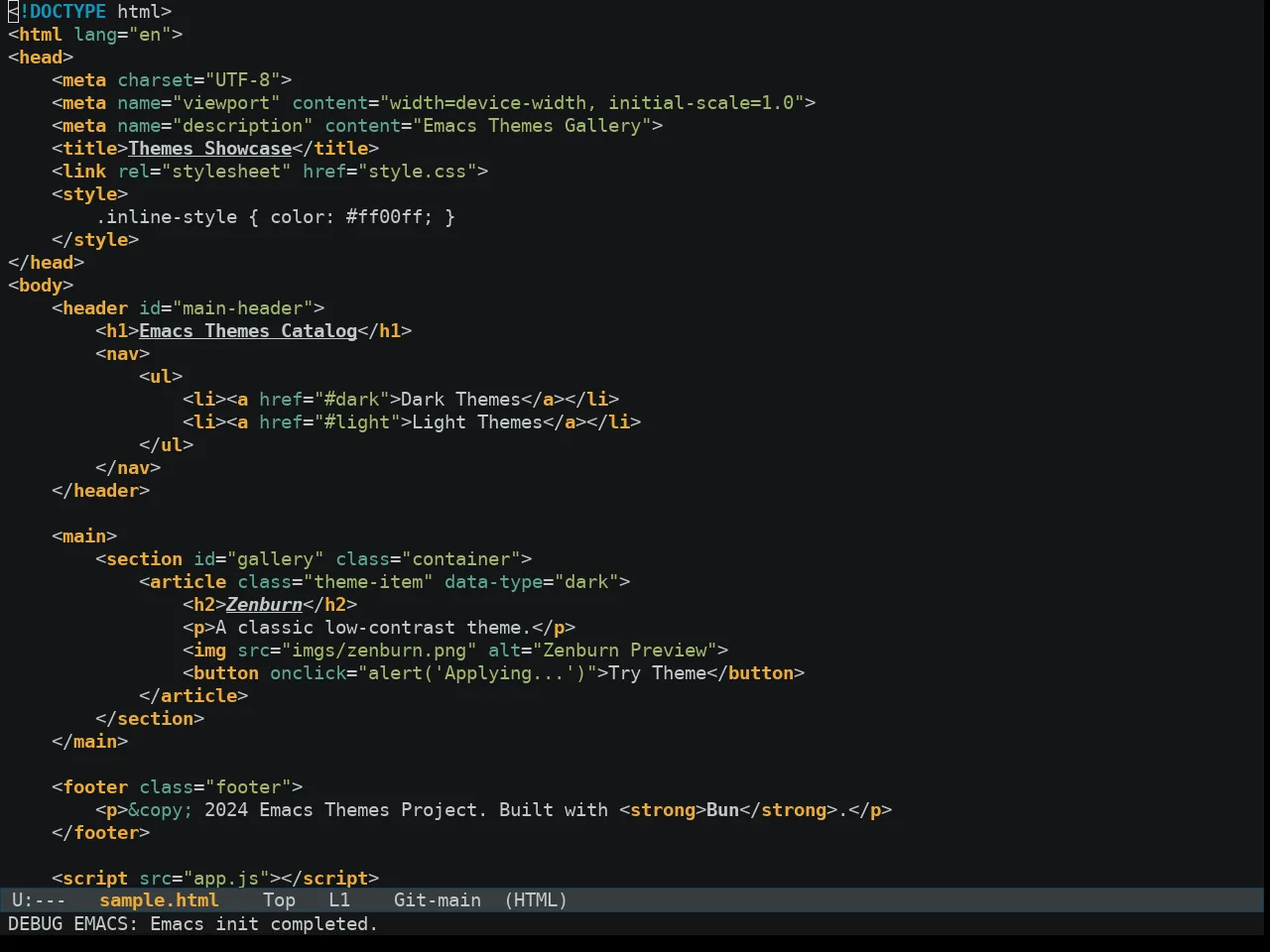 Madhat2r Theme in html-mode
