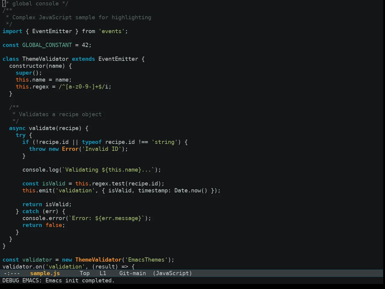 Madhat2r Theme in javascript-mode