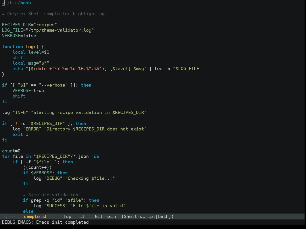 Madhat2r Theme in sh-mode