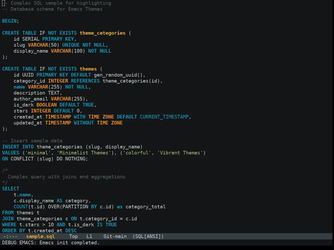 Madhat2r Theme in sql-mode