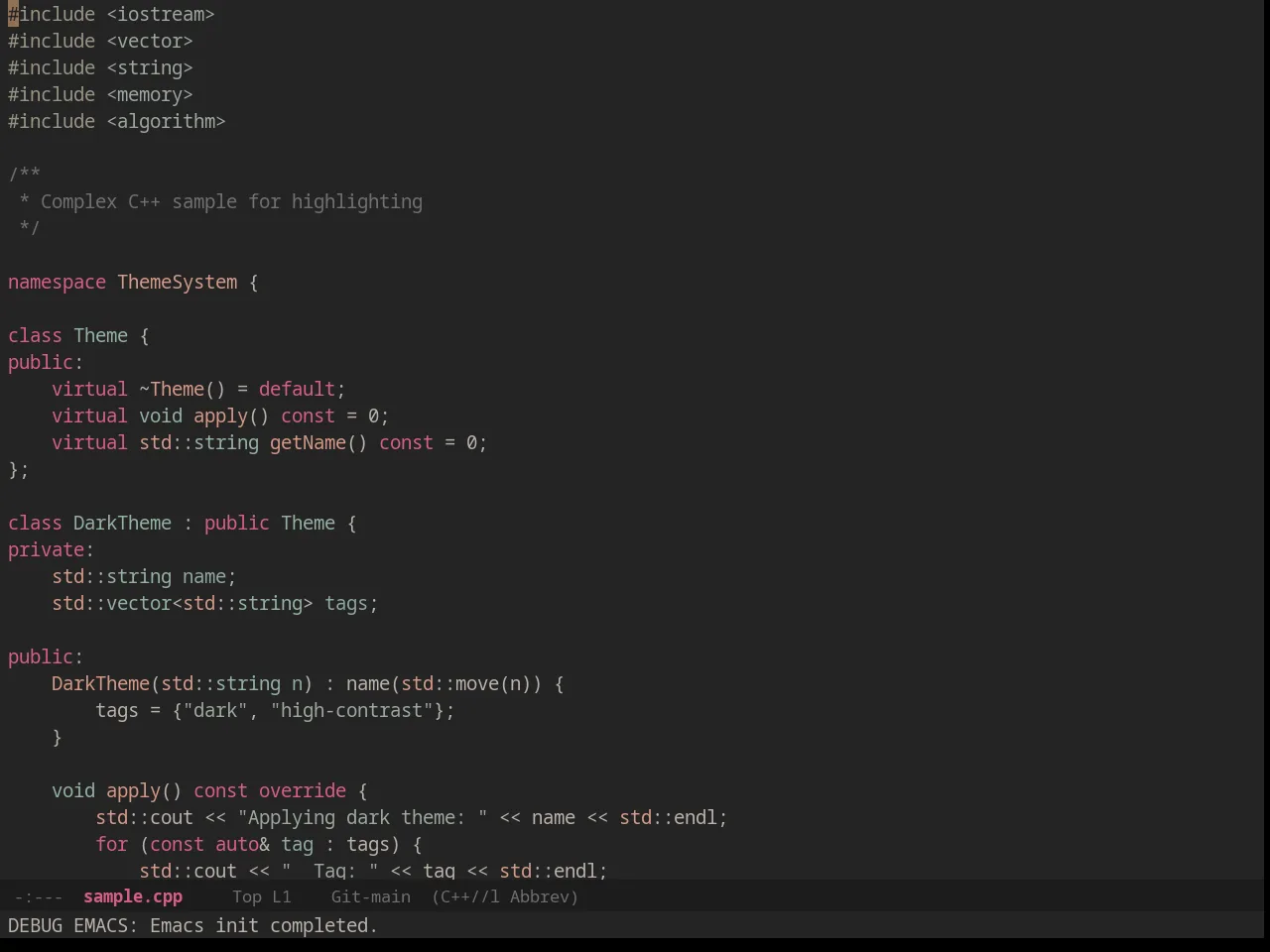 Majapahit Dark in c++-mode