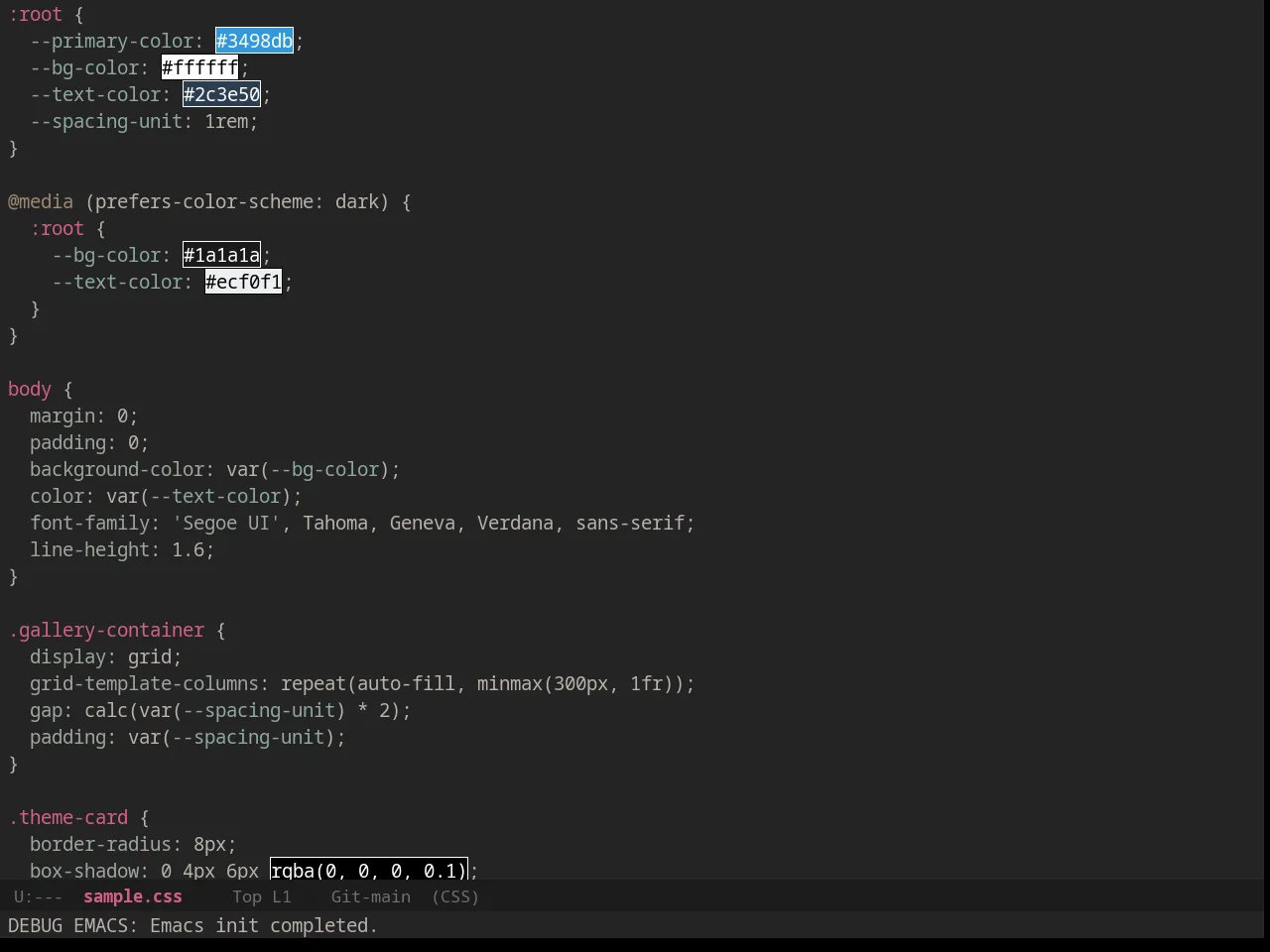 Majapahit Dark in css-mode