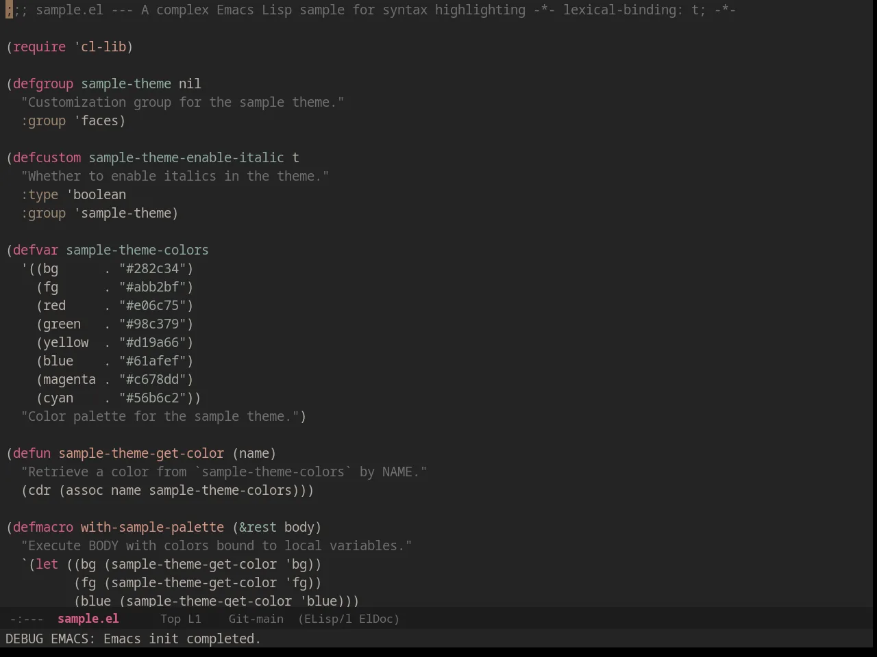 Majapahit Dark in emacs-lisp-mode
