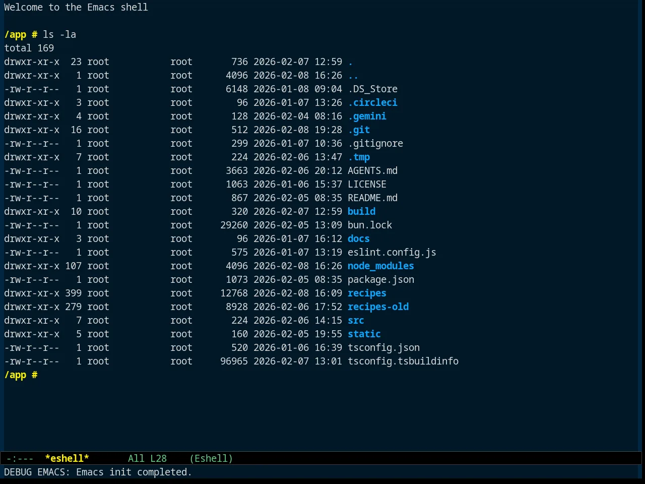M&M Theme in eshell