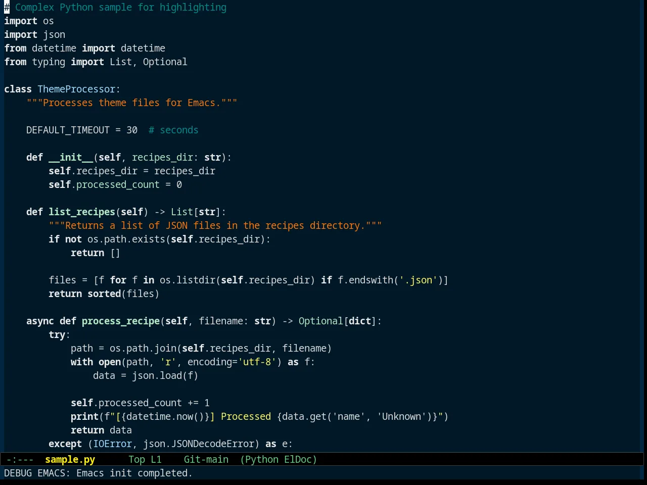 M&M Theme in python-mode