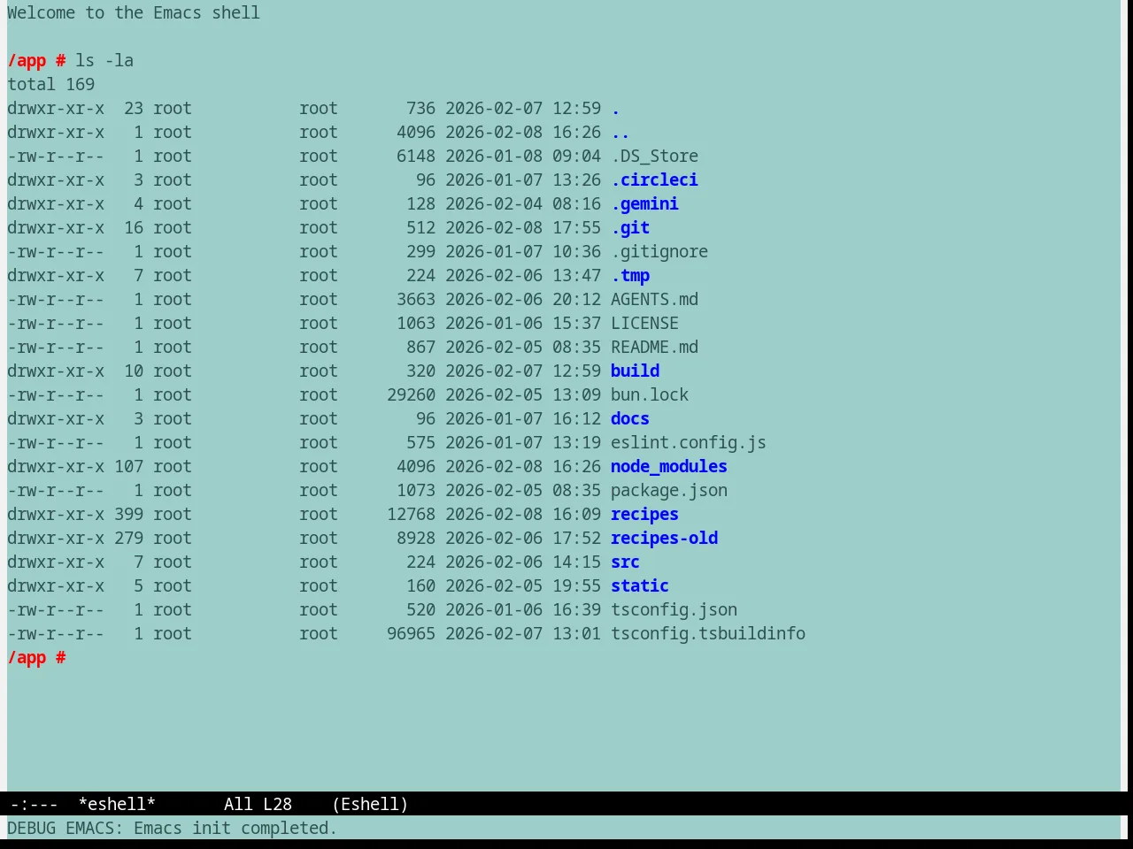 Marine Theme in eshell