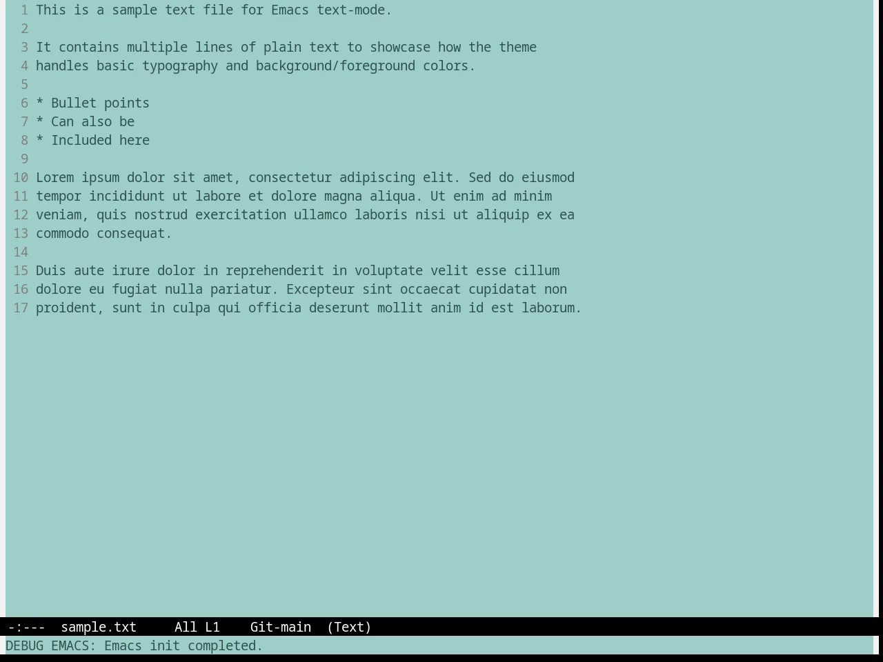 Marine Theme in text-mode