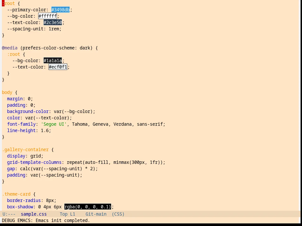 Marquardt Theme in css-mode