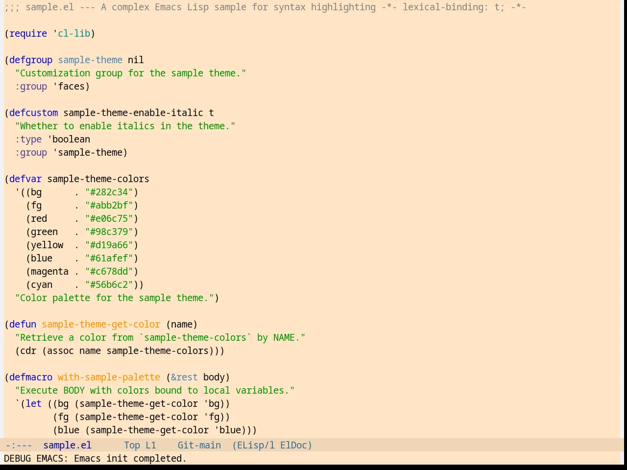 Marquardt Theme in emacs-lisp-mode