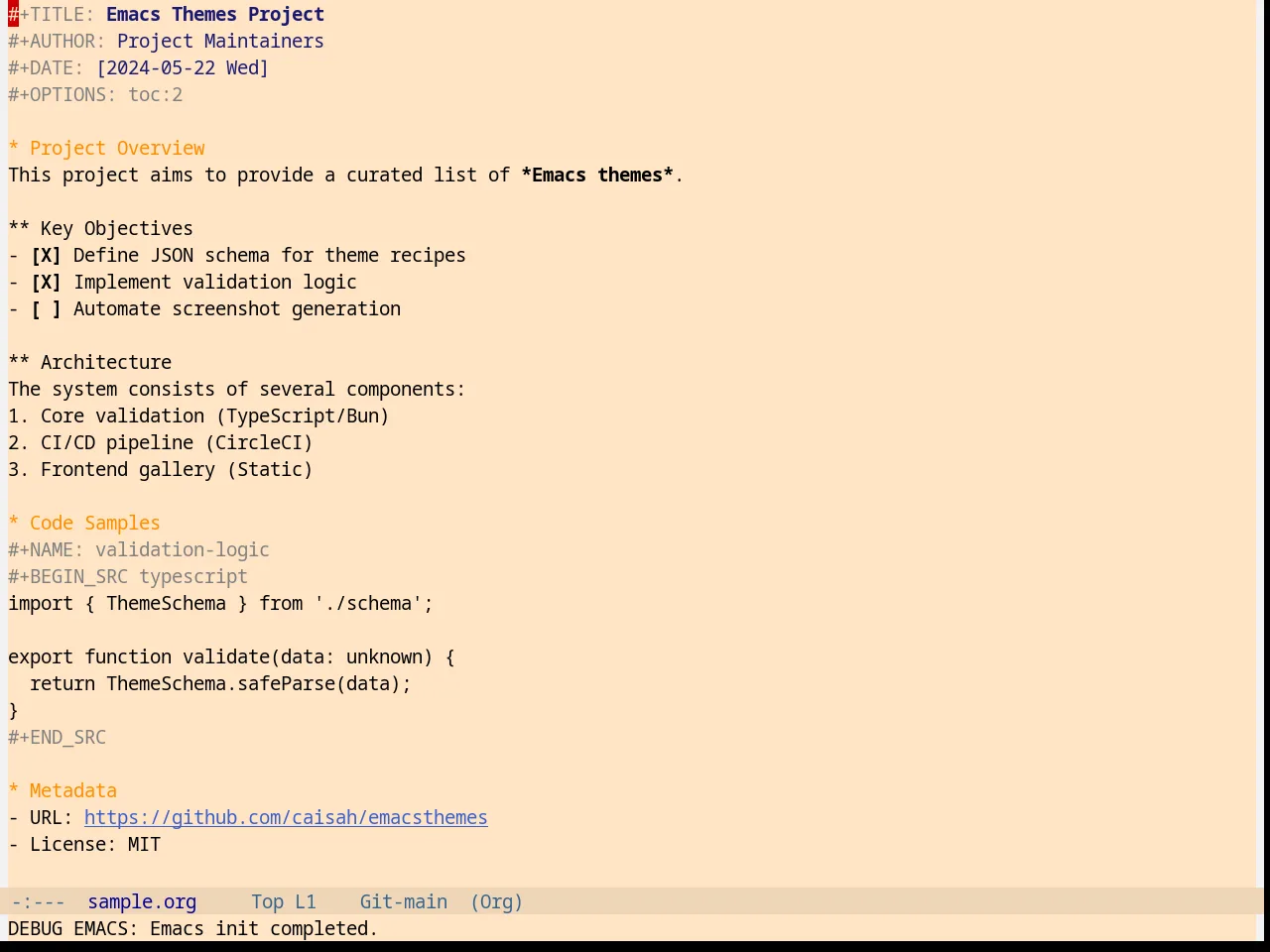 Marquardt Theme in org-mode