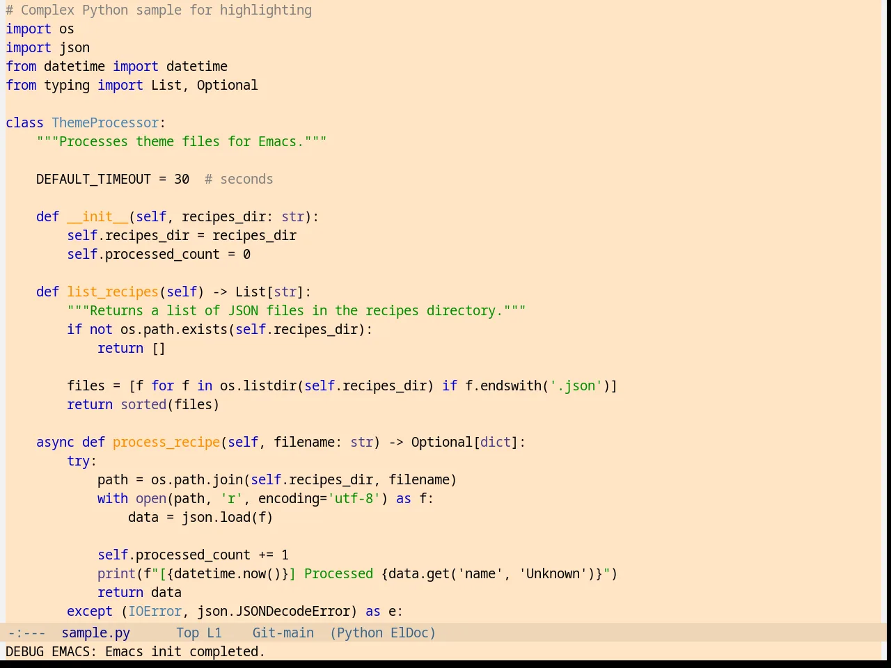 Marquardt Theme in python-mode