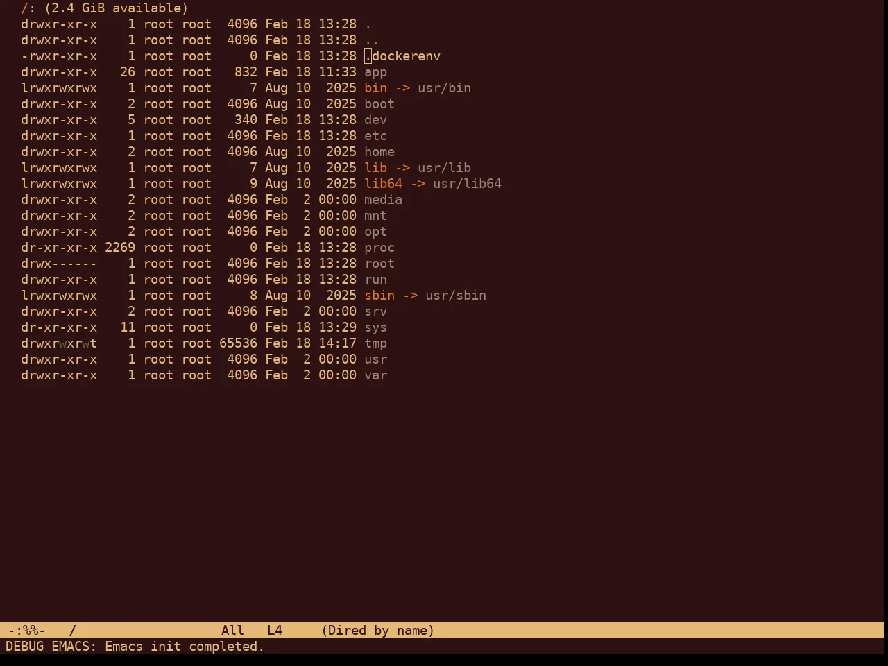 Marron Gold Theme in dired