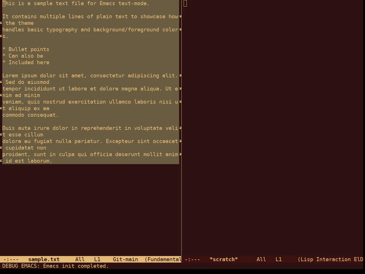 Marron Gold Theme in fundamental-mode