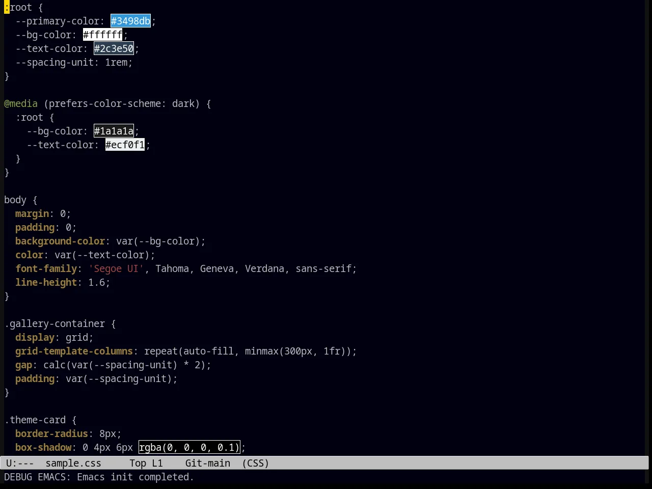 Masked Theme in css-mode