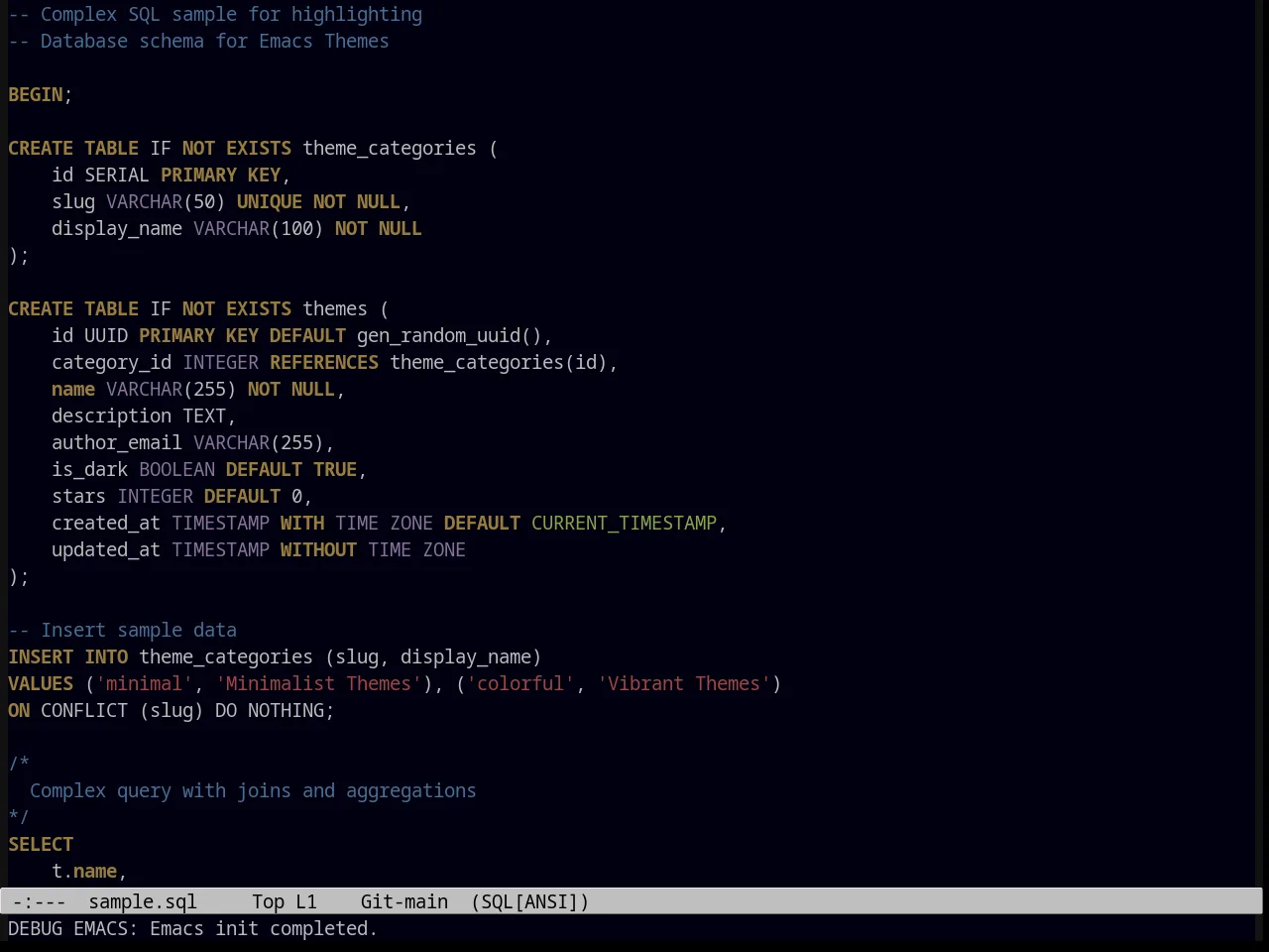 Masked Theme in sql-mode