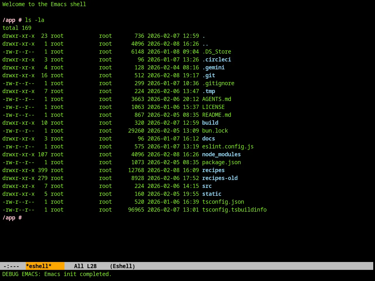 Matrix Theme in eshell