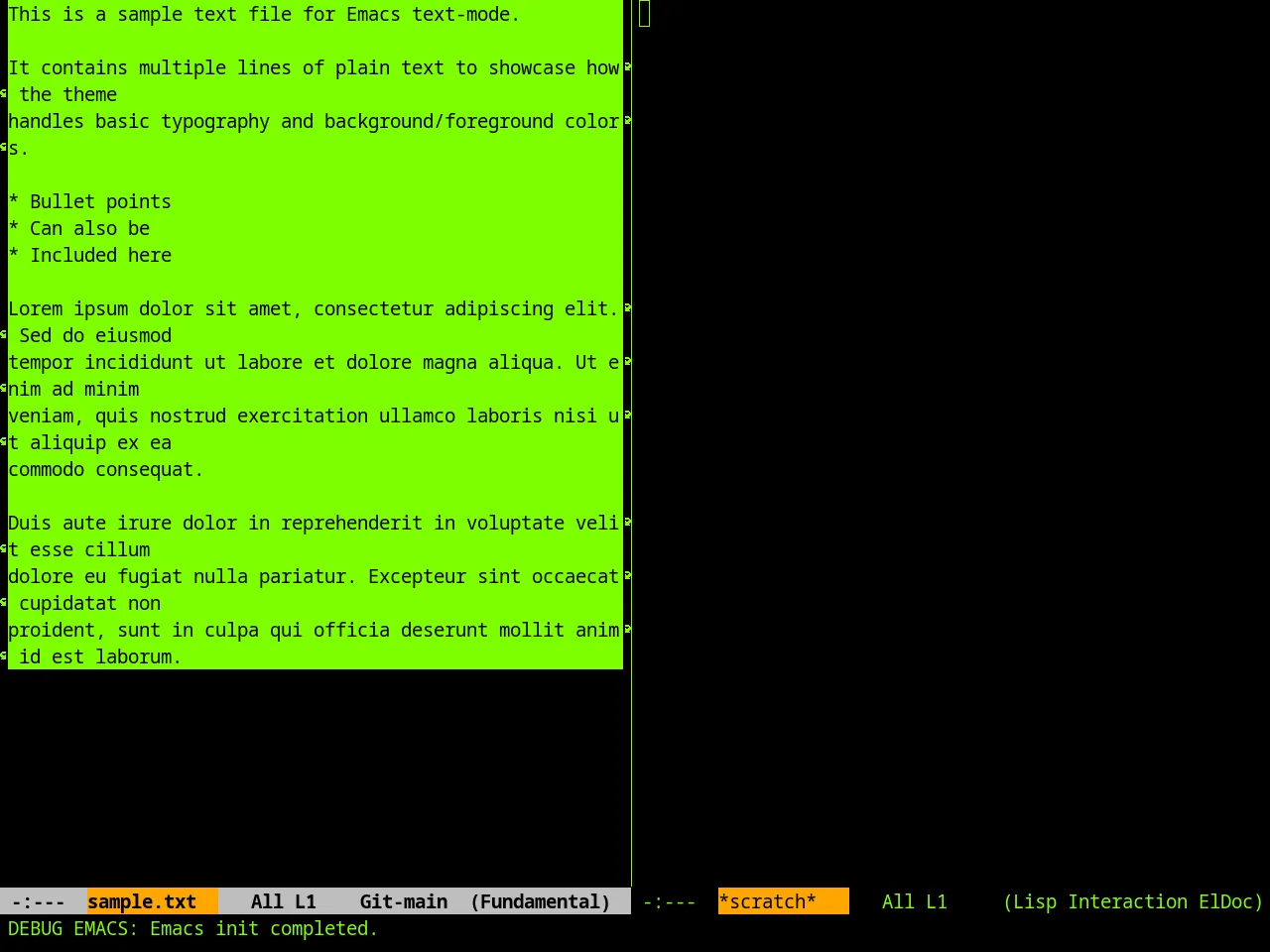 Matrix Theme in fundamental-mode
