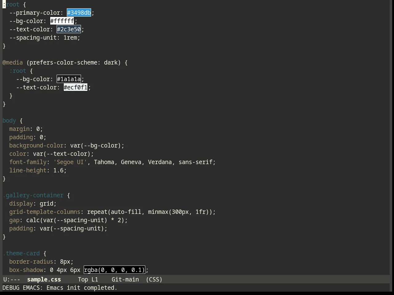 MBO 70's Theme in css-mode
