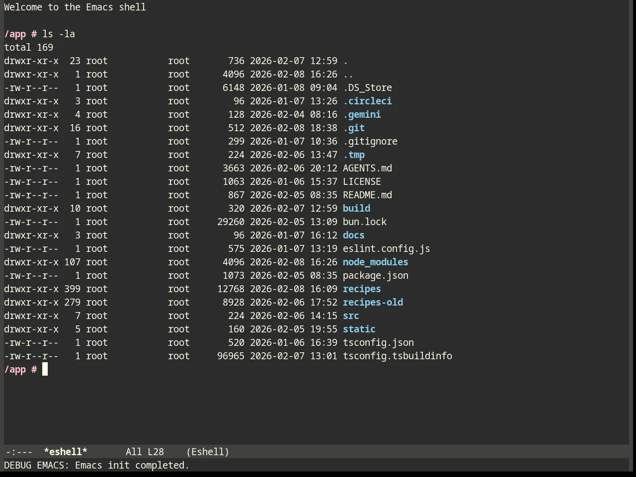 MBO 70's Theme in eshell
