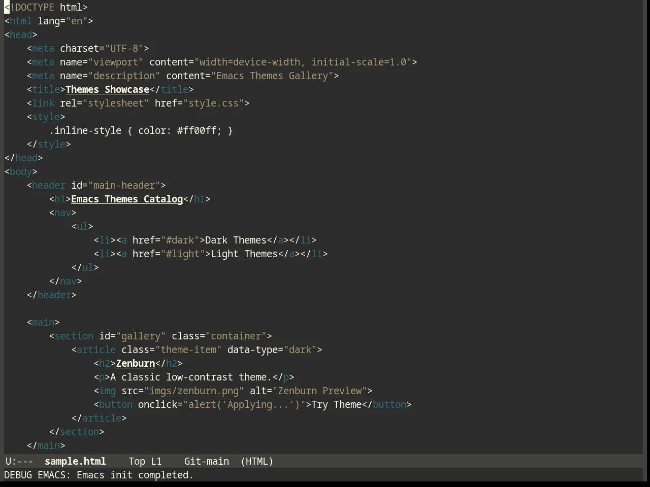 MBO 70's Theme in html-mode