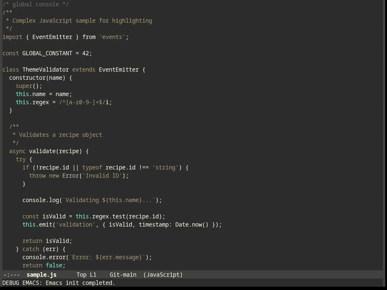 MBO 70's Theme in javascript-mode