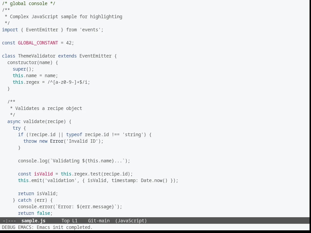 McCarthy Theme in javascript-mode