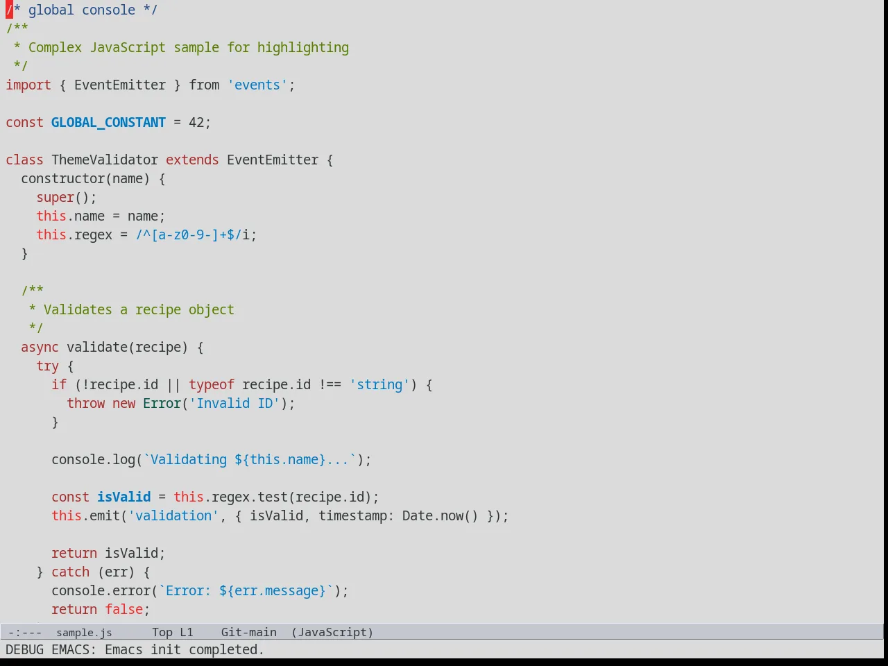 Meacupla Theme in javascript-mode
